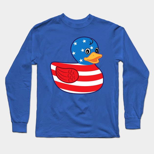 American Rubber Ducky USA Long Sleeve T-Shirt by PenguinCornerStore